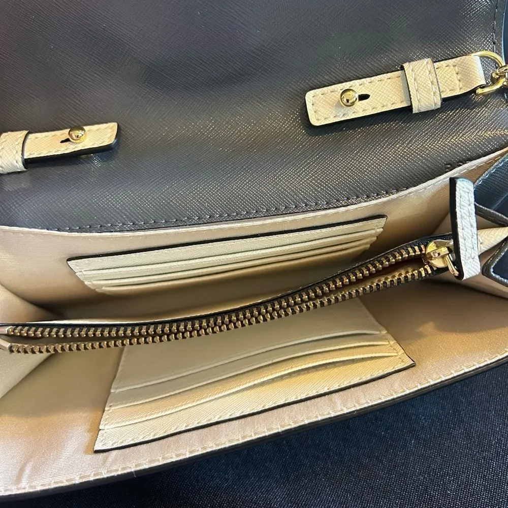 Marc Jacobs Stylish Black & Gray Women's Bag Wallet On Chain for Cards and Phone
